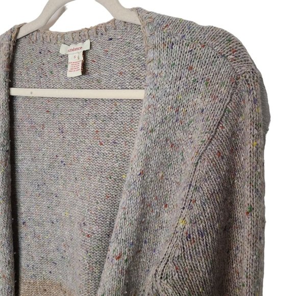 Sundance Womens S Tan Merino Wool Alpaca Blend Open Front Cardigan Sweater - Picture 5 of 7